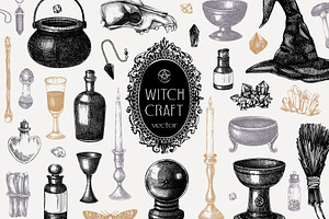 Witchcraft Clipart Halloween Vector