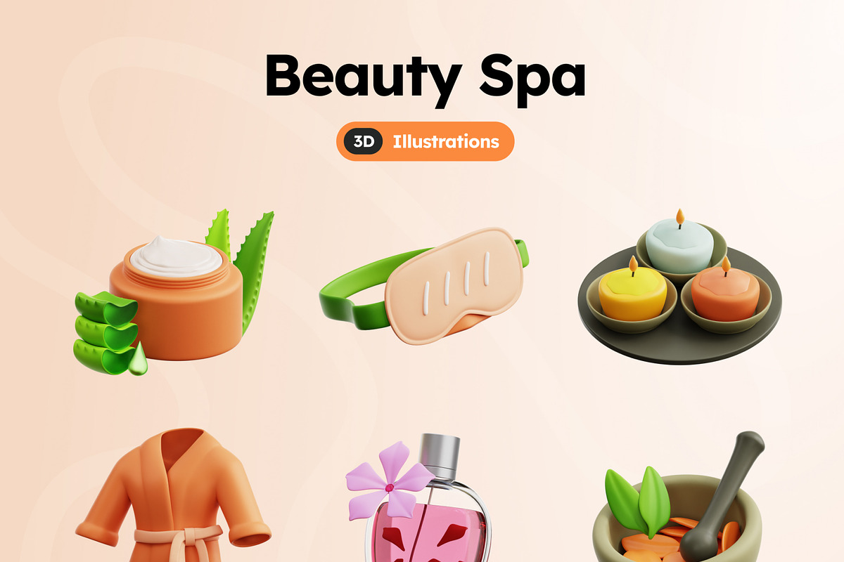 Beauty Spa 3D Icons, an Object 3D Model by Rakata Studio (Photo 7 of 7)