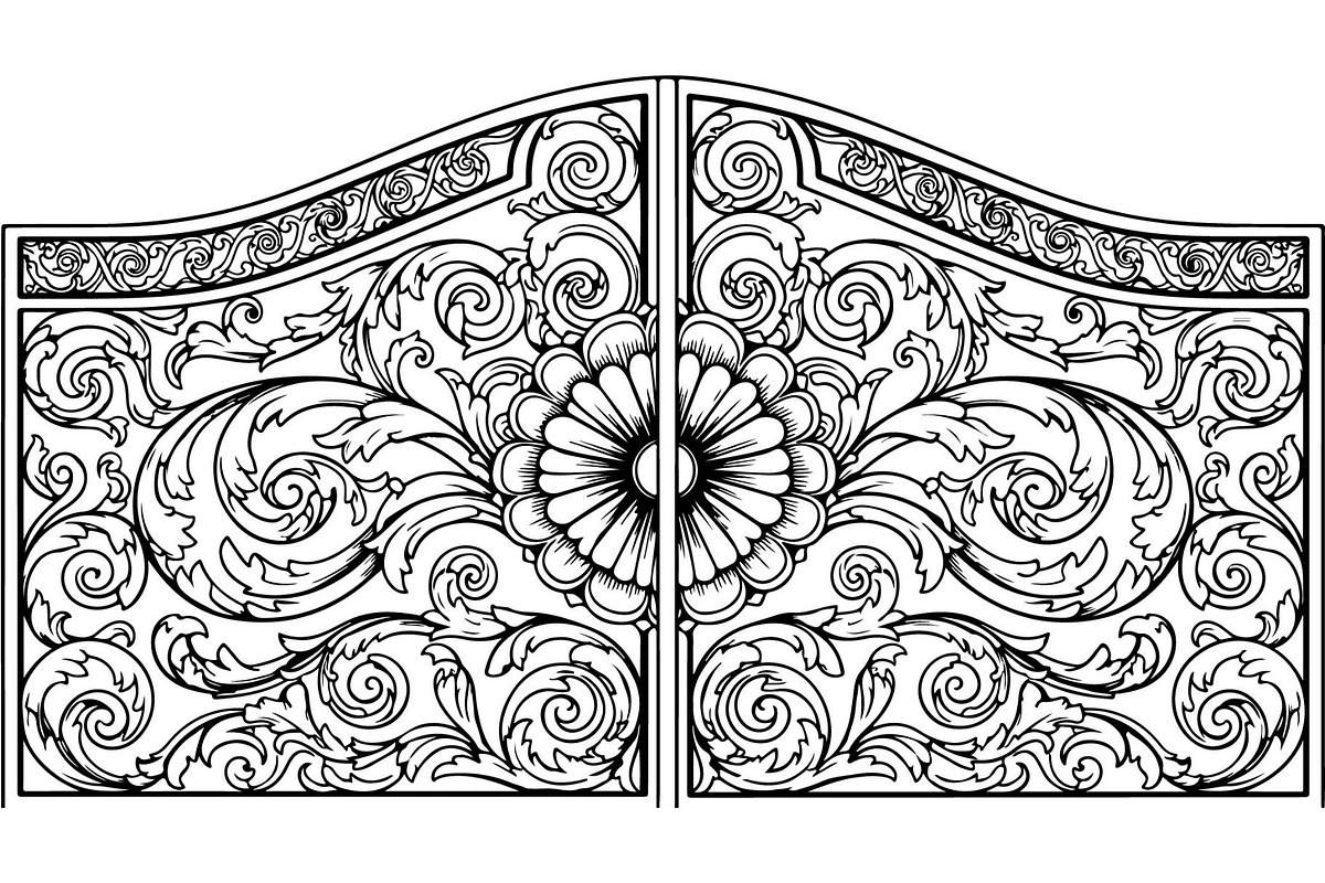 Luxury Ornamental Gate Bundle, a Decorative Illustration by Creativeshirt (Photo 4 of 13)