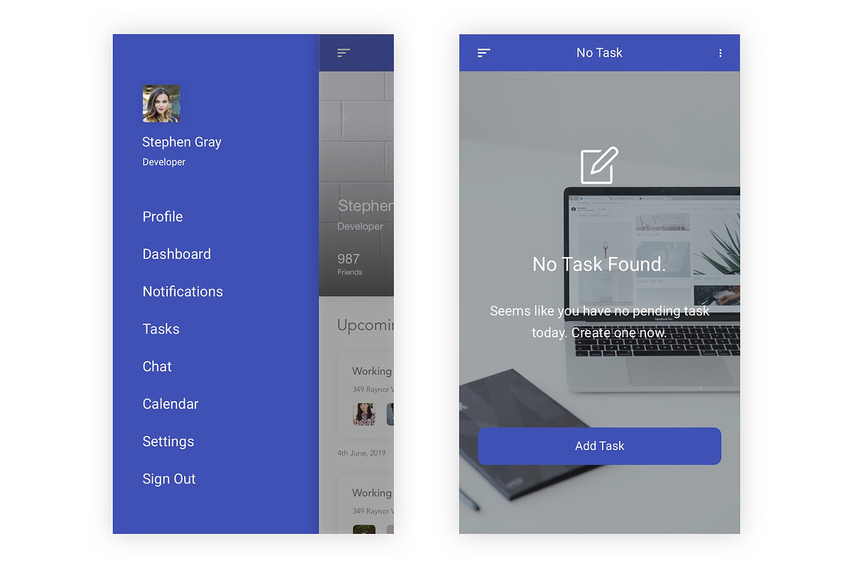 Daily Task Management Mobile UI Kit, an UI Kit Template by themelove