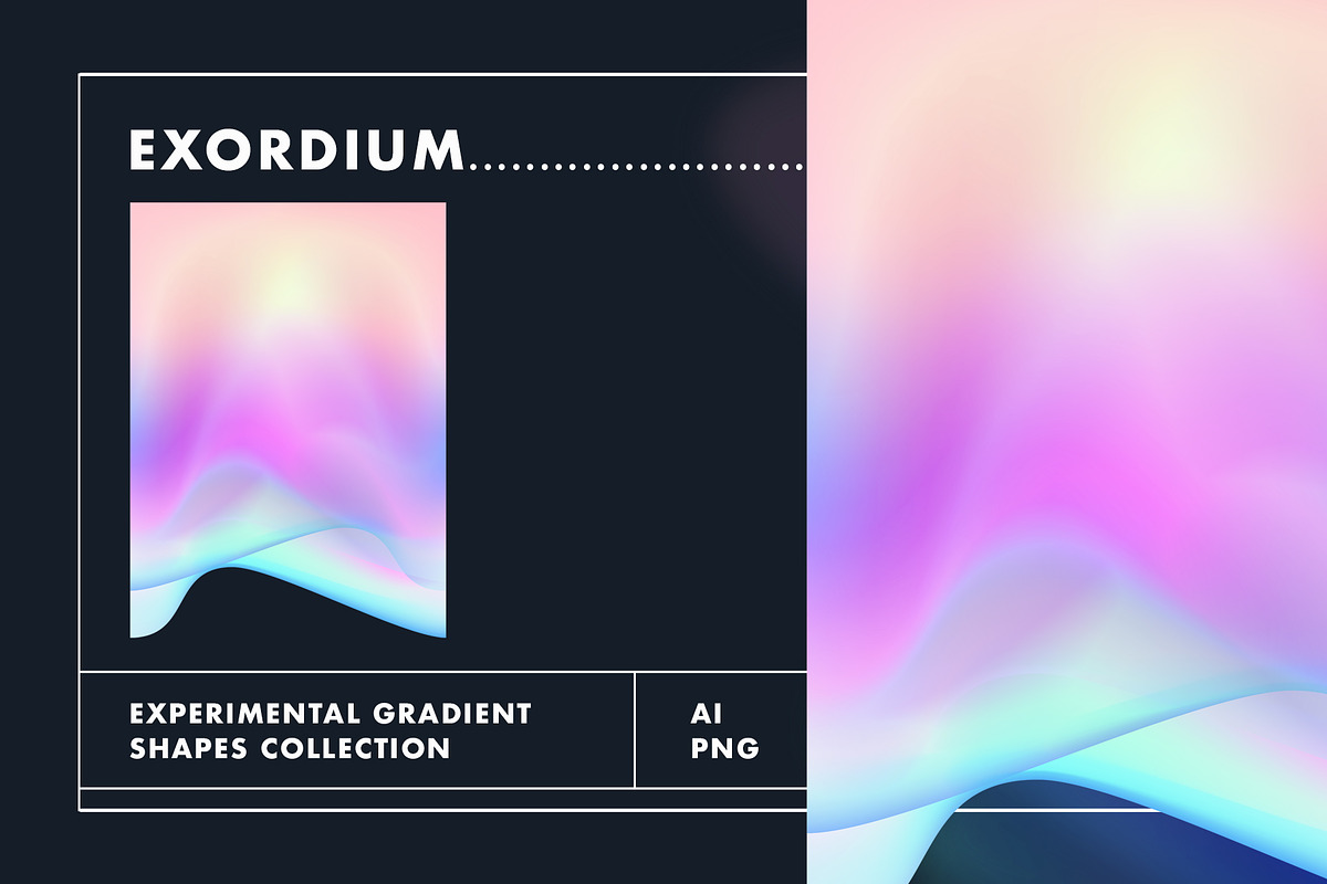 Exordium Dynamic Gradient Shapes, a Texture Graphic by Polar Vectors (Photo 10 of 16)