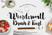 Wonderwall Font & Alphabetical Brush, a Script Font by Fortunes Co (Thumbnail 1 of 5)