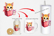Kitten Clipart Gift, a Graphic by Artnoy (Thumbnail 4 of 5)