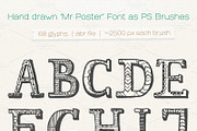 [$4 off] 'Mr Poster' Font + Brushes, a Serif Font by Frisk Shop (Thumbnail 3 of 3)