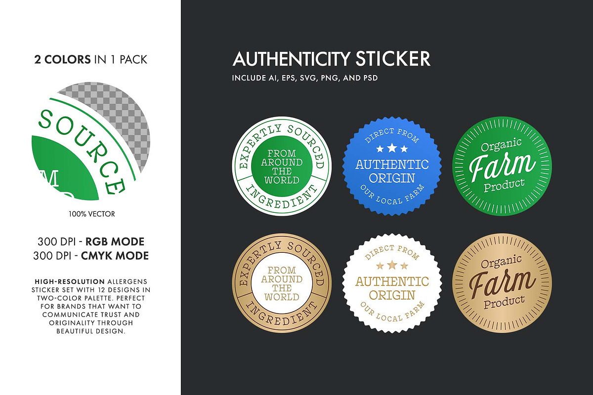 Product Packaging Sticker Set, an Object Graphic by DesignerCandies (Photo 4 of 11)