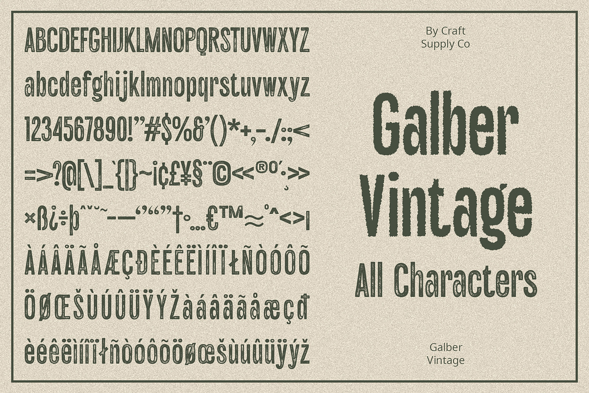 Galber Vintage, a Sans Serif Font by Craft Supply Co. (Photo 6 of 8)