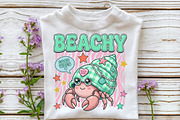 Beachy Cute Hermit Crab PNG, an Illustration by Sublimation Artist (Thumbnail 2 of 9)
