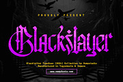 Blackslayer Modern Blackletter, a Blackletter Font by Vampstudio (Thumbnail 1 of 13)