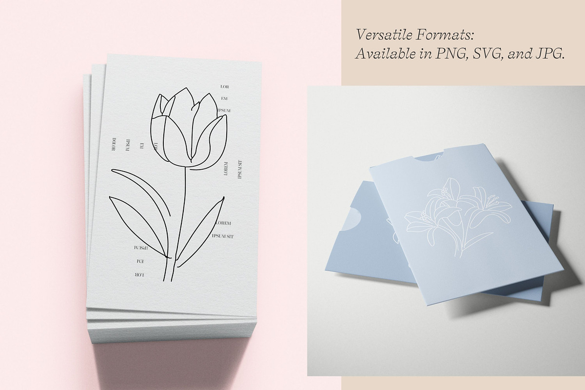 Monoline Flowers Bundle, an Object Graphic by Hell Yeah Designs (Photo 6 of 12)