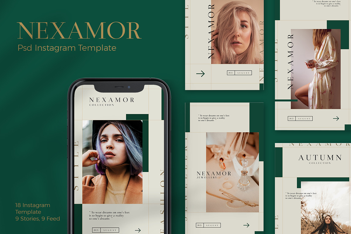 Nexamor - Instagram Stories & Post, a Social Media Template by Creatchees.std (Photo 1 of 6)