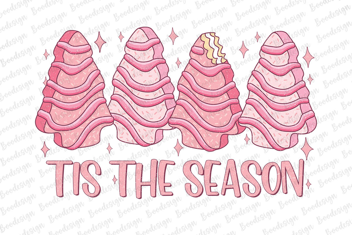 Pink Retro Christmas Design Bundle, an Object Graphic by Boodesign (Photo 7 of 7)