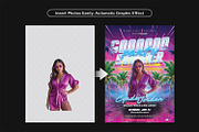 Synthwave Summer Party Flyer PSD, a Flyer Template by Bornx Design (Thumbnail 3 of 6)