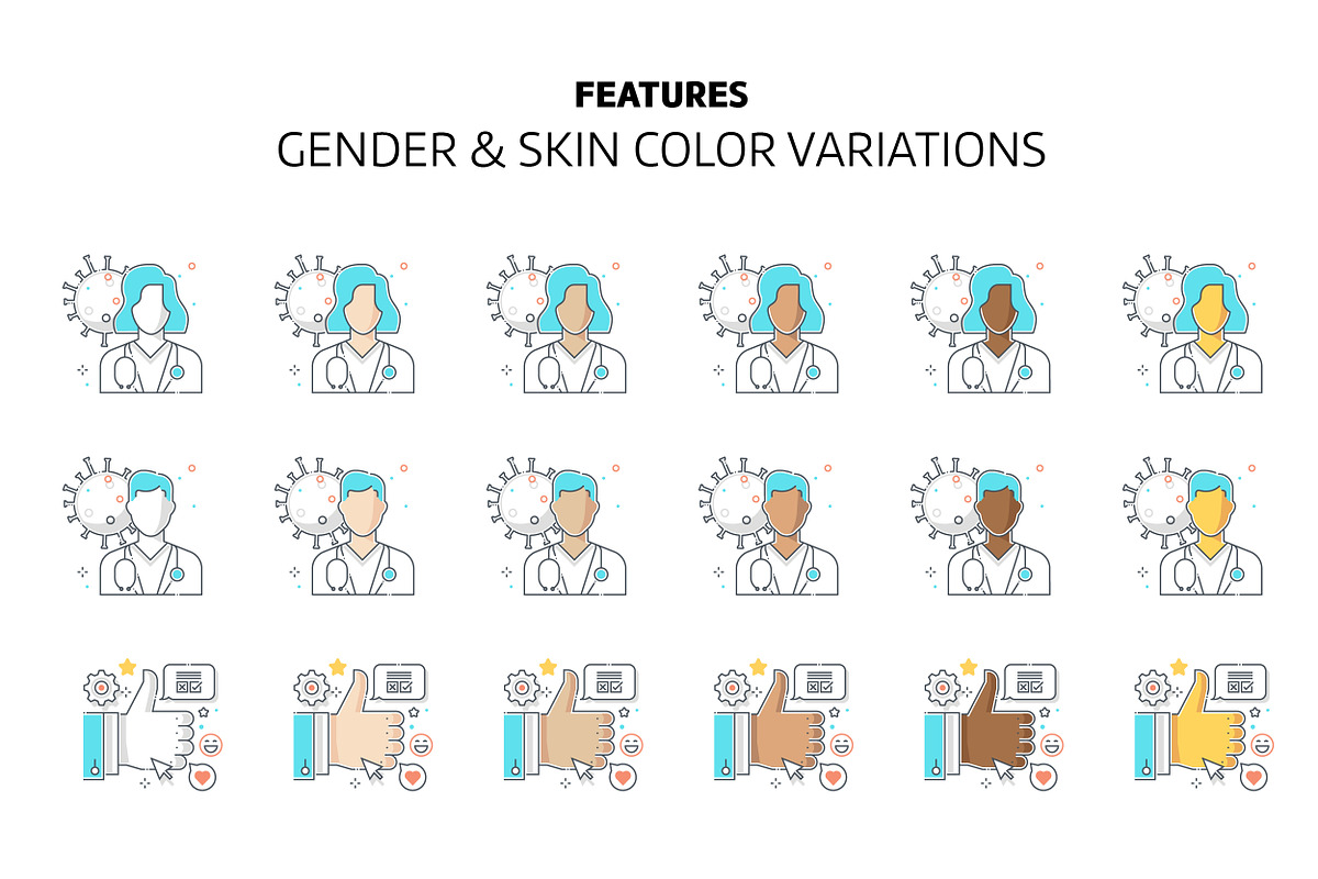 Color line icons, an Outline Icon by Howcolour (Photo 4 of 32)
