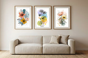 Abstract Botanical Floral Wall Art, a Poster Template by Pixeness Studio (Thumbnail 1 of 3)