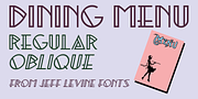 Dining Menu JNL, a Font by Jeff Levine Fonts (Thumbnail 1 of 5)