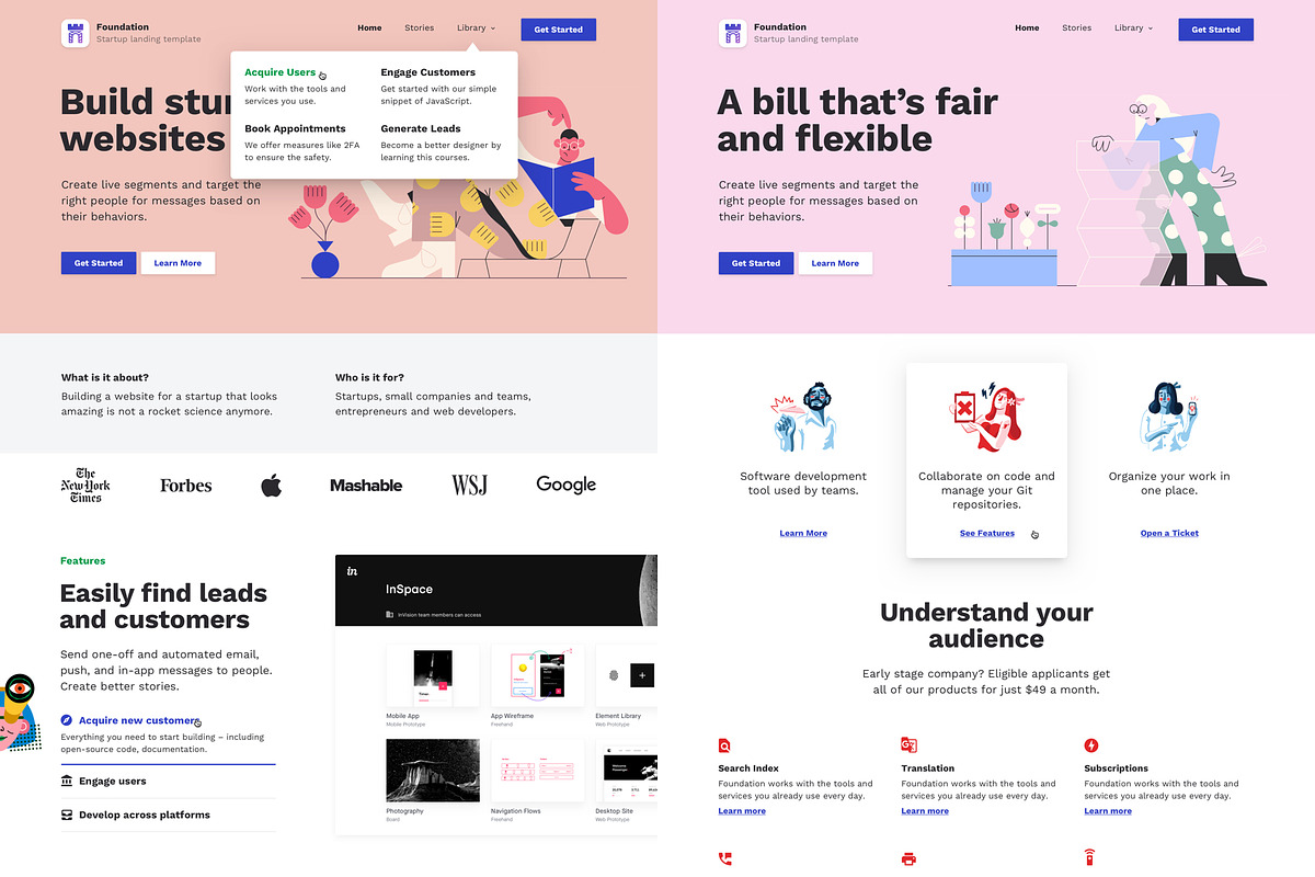 Bootstrap Landing Page HTML Template, a Landing Page Template by Nice, Very Nice (Photo 7 of 7)