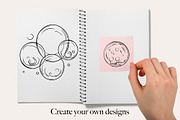 50 Bubble Procreate Stamps Brushes, a Brush Add-On by Procreate Sale (Thumbnail 3 of 6)