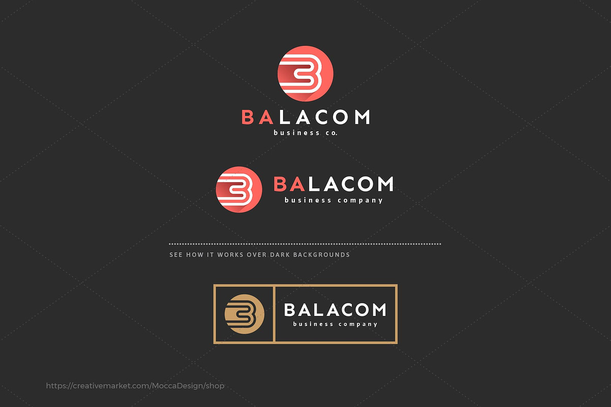 Balacom Logo - Letter B Monogram, a Branding & Logo Template by Mocca Design (Photo 5 of 6)