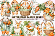 Watercolor Easter Bunny Clipart, an Illustration by Sublimation Artist (Thumbnail 1 of 7)