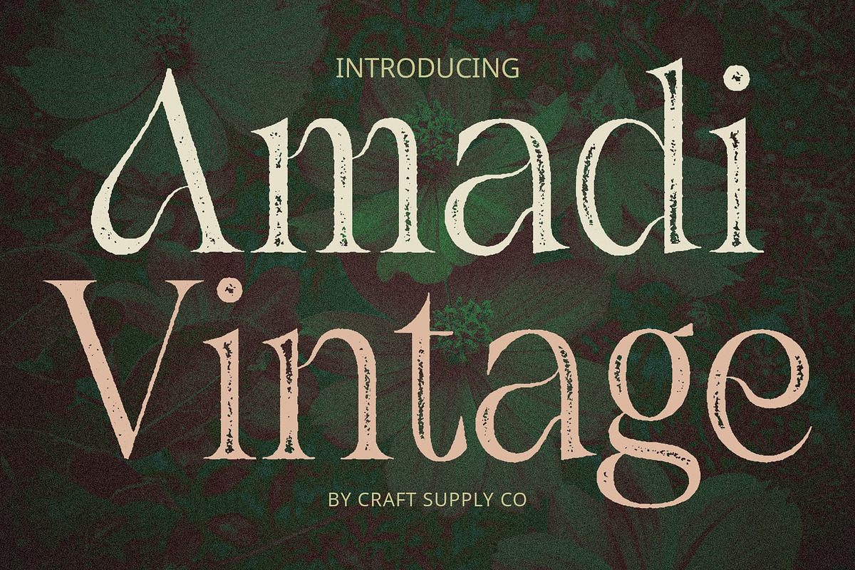 Amadi Vintage, a Serif Font by Craft Supply Co. (Photo 1 of 8)