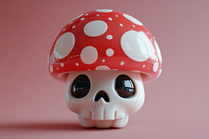 Unique decorative skull with a red a, a Photo by Tanuart