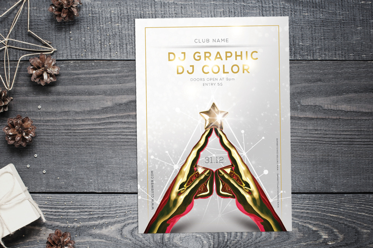 New Year Flyer-Poster, a Flyer Template by Bellas (Photo 1 of 4)