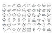 50+ Weather Vector Icons, an Outline Icon by Vectors Market (Thumbnail 2 of 2)