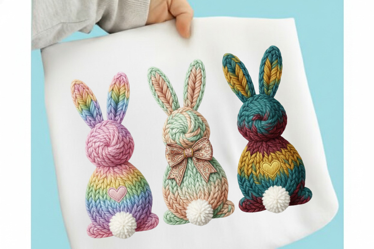 Happy Easter Bunny Png Faux Yarn Eas, an Illustration by designcity5 (Photo 9 of 9)