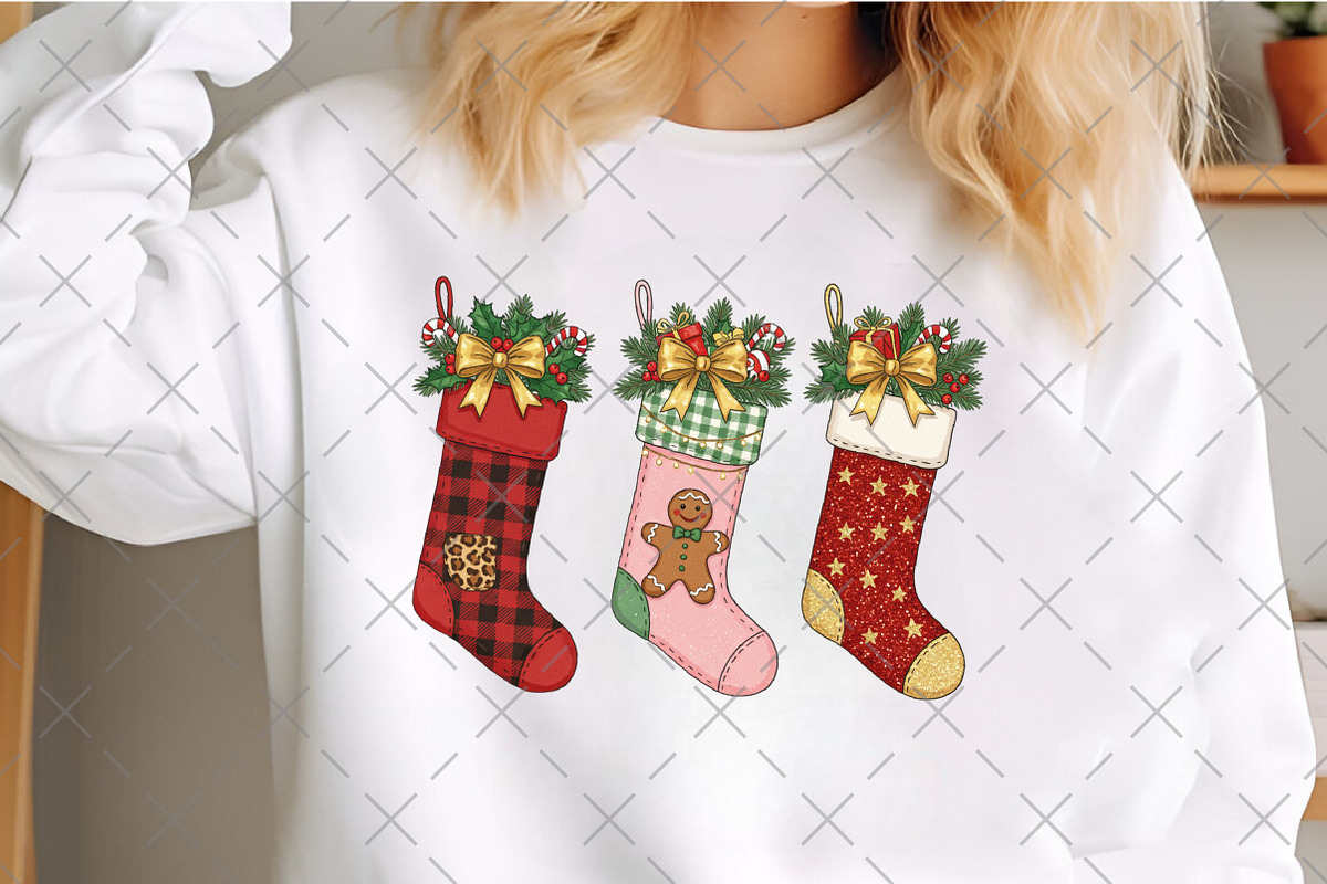 Christmas Stockings PNG, an Illustration by Craft Nest (Photo 4 of 6)