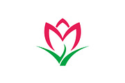 Letter M Tulip Rose Flower Logo, a Branding & Logo Template by Buqancreative (Thumbnail 1 of 3)