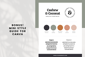 Food Blog Logo Kit For Canva