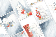 Christmas polar bear, an Animal Illustration by Love Watercolor Store (Thumbnail 4 of 9)