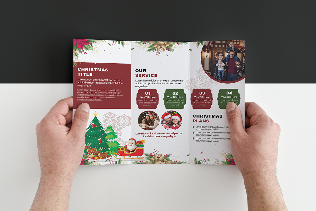 Christmas Trifold Brochure, a Brochure Template by crazyOWL (Photo 4 of 4)