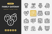 Family Gateway Icons, an Icon by Spacepixel Creative (Thumbnail 1 of 3)