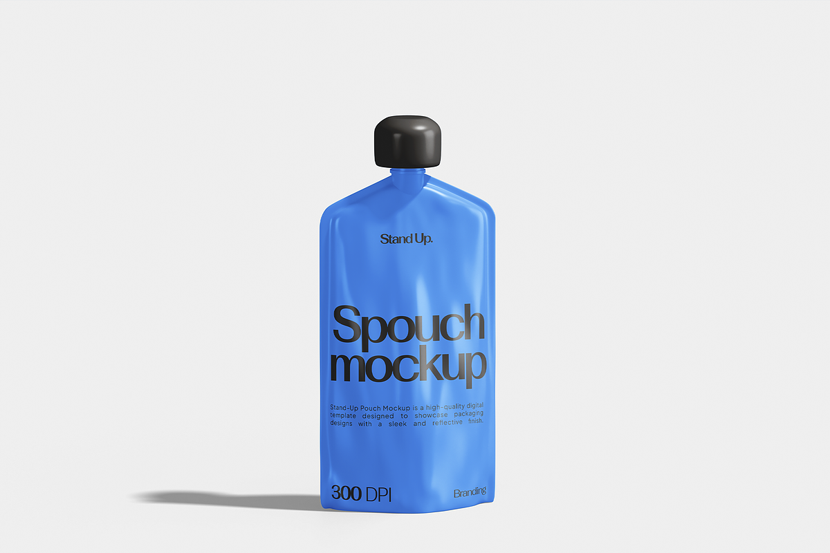 Glossy Stand-Up Pouch Mockup, a Packaging Mockup by Permadi Creative (Photo 2 of 3)