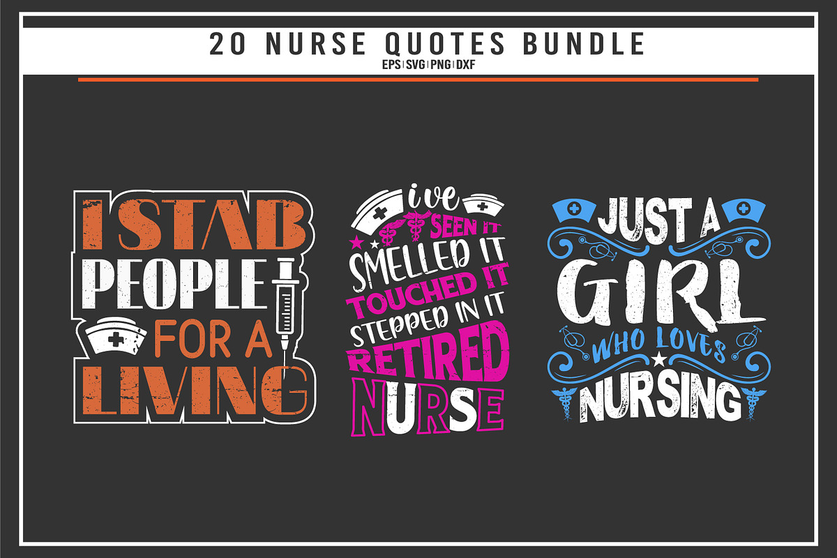 Nursing typographic quotes bundle, a Graphic by Uniquesvg99 (Photo 5 of 7)
