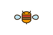 Bee Burger Logo, a Branding & Logo Template by Mauro Bertolino (Thumbnail 1 of 4)