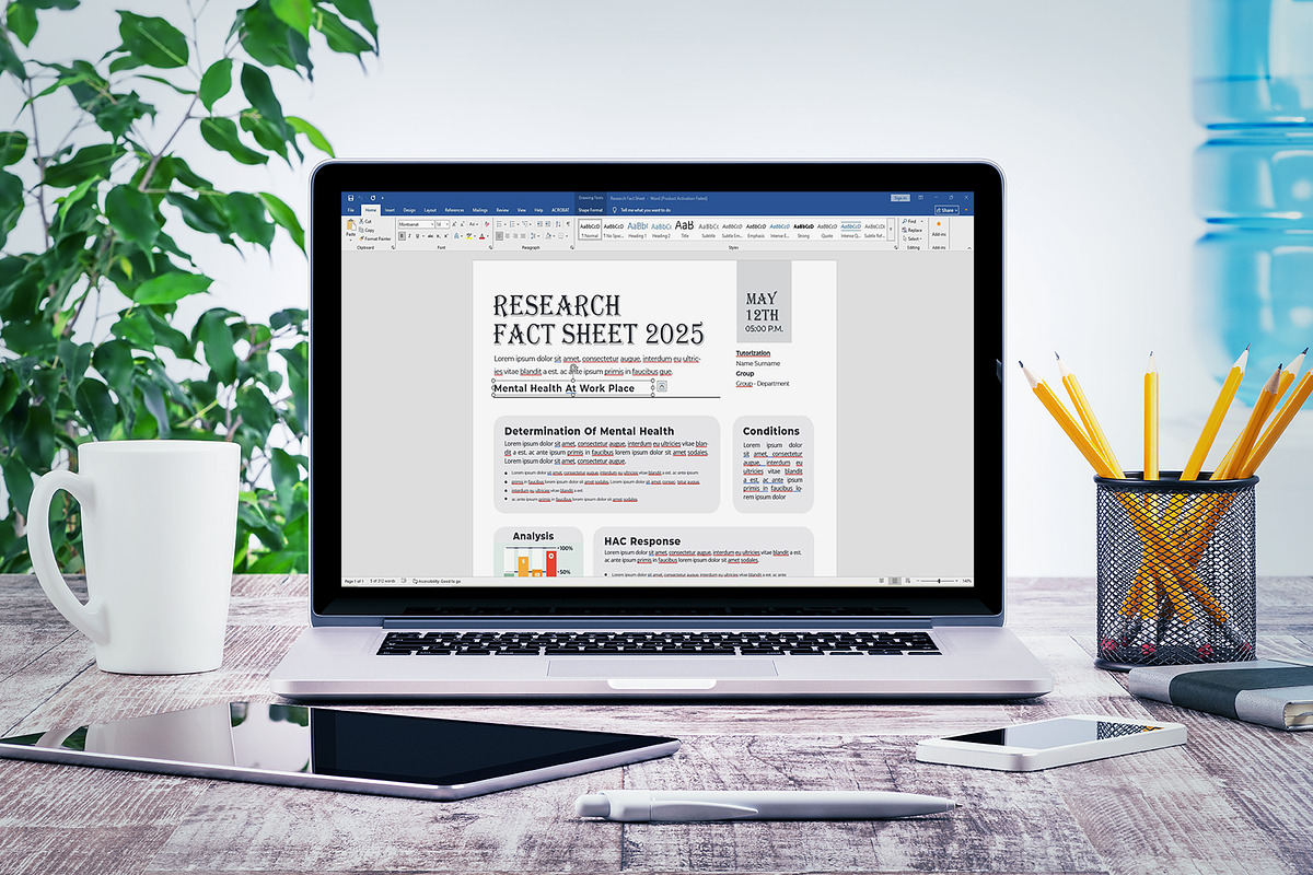 Research fact sheet | Word & Indesig, a Brochure Template by obayes (Photo 3 of 3)