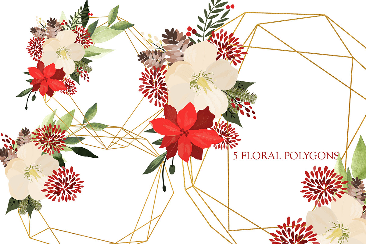 20% OFF! Christmas Floral Alphabet, an Illustration by Chus Moreno Studio (Photo 7 of 11)