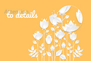 Paper Cut White Flowers Card Kit, a Templates & Theme by Boyko Pictures (Thumbnail 3 of 16)