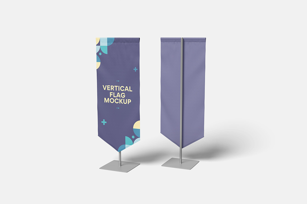 Vertical Flag Mockup, a Product Mockup by bimockup (Photo 5 of 6)