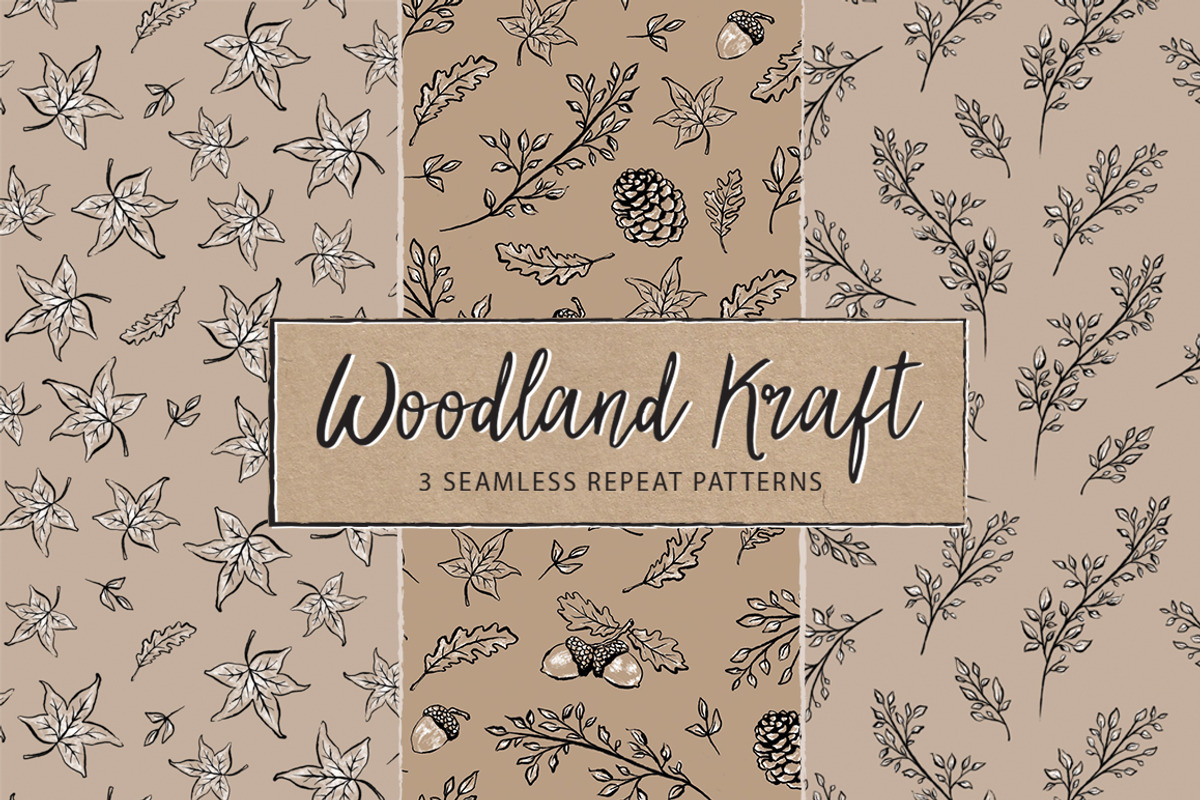 Woodland Kraft Design Set, an Animal Illustration by Doodle Dibs (Photo 2 of 5)
