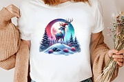 Watercolor Merry Christmas Reindeer, an Illustration by Canvas Craft (Thumbnail 4 of 7)