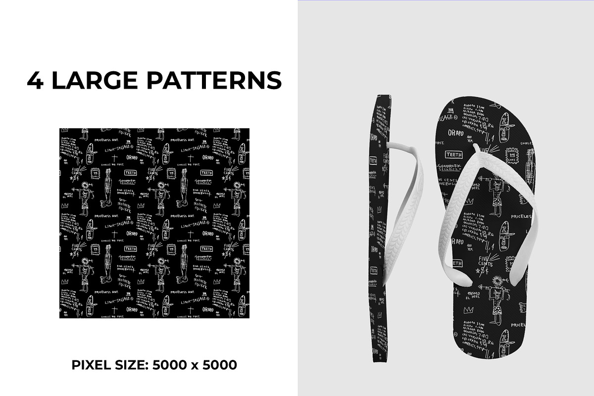 Jean Michel Basquiat Vector Set II, a Pattern Graphic by La Caleya patterns (Photo 5 of 5)