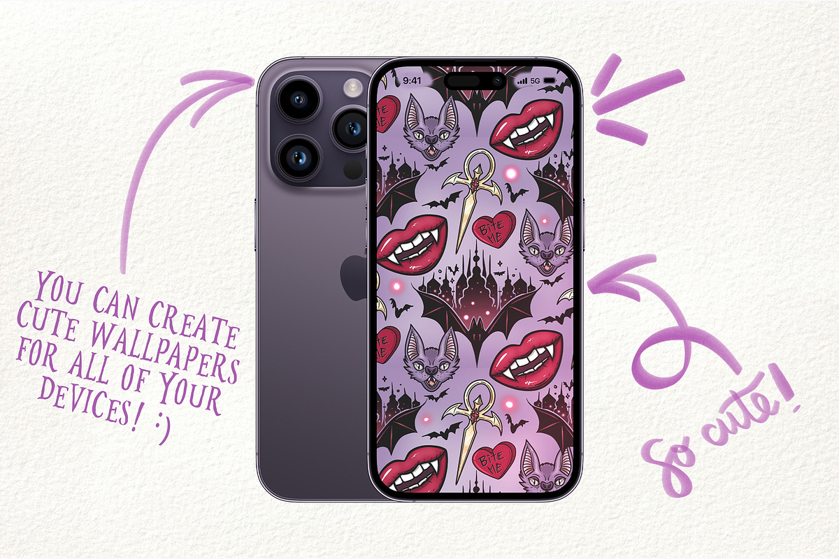 Vampires - Dracula seamless patterns, a Pattern Graphic by Sonch' s Curiosities (Photo 3 of 3)