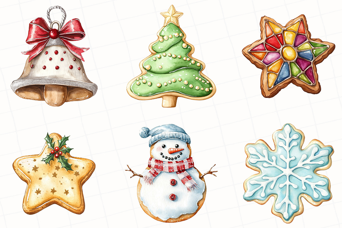 Christmas Cookie Clipart, an Illustration by OK Design (Photo 5 of 5)