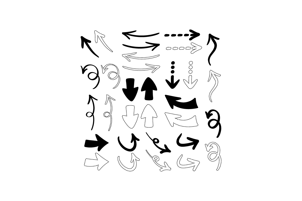 Hand drawn arrows collection, an Object Illustration by PsychocheArt (Photo 2 of 3)