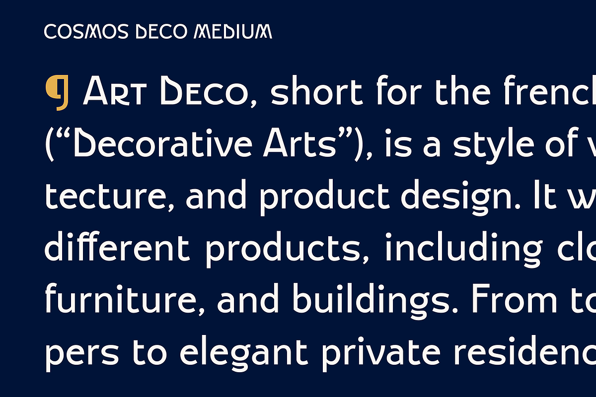 Cosmos Deco, a Sans Serif Font by Sudtipos (Photo 4 of 7)