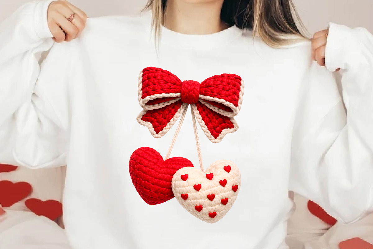 Faux Yarn Coquette Cherry Valentine, an Illustration by DreamCafeArt (Photo 5 of 8)