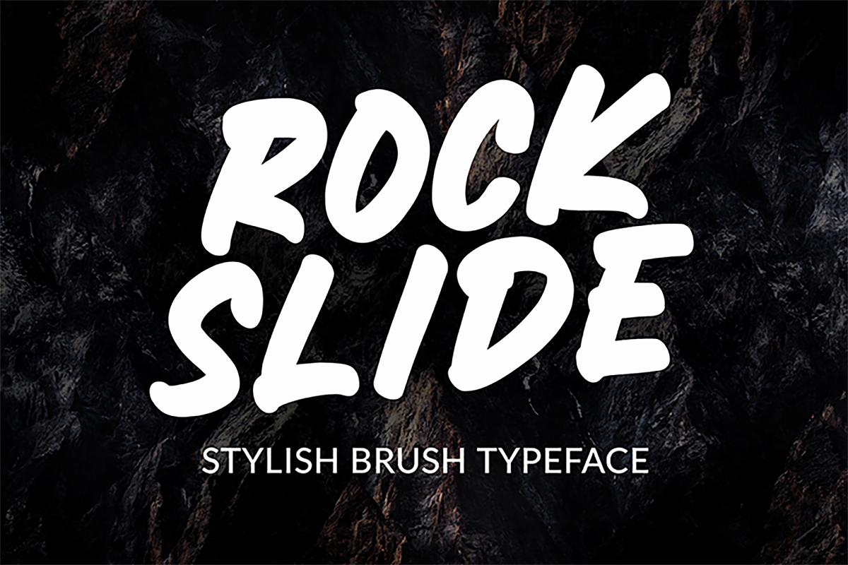 ROCKSLIDE, a Script Font by Mozatype (Photo 1 of 11)
